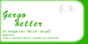 gergo weller business card